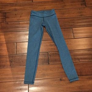 Ivivva turquoise heathered (tiny chevrons) tights